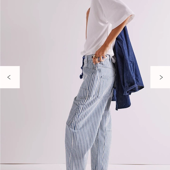 Free People We the Free Moxie Railroad Low Slung Jeans - Picture 3 of 5